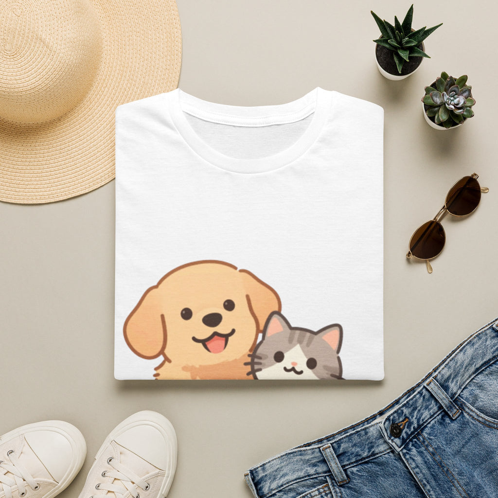Cute Dog & Cat T-Shirt — Adorable Puppy and Kitty Graphic Tee