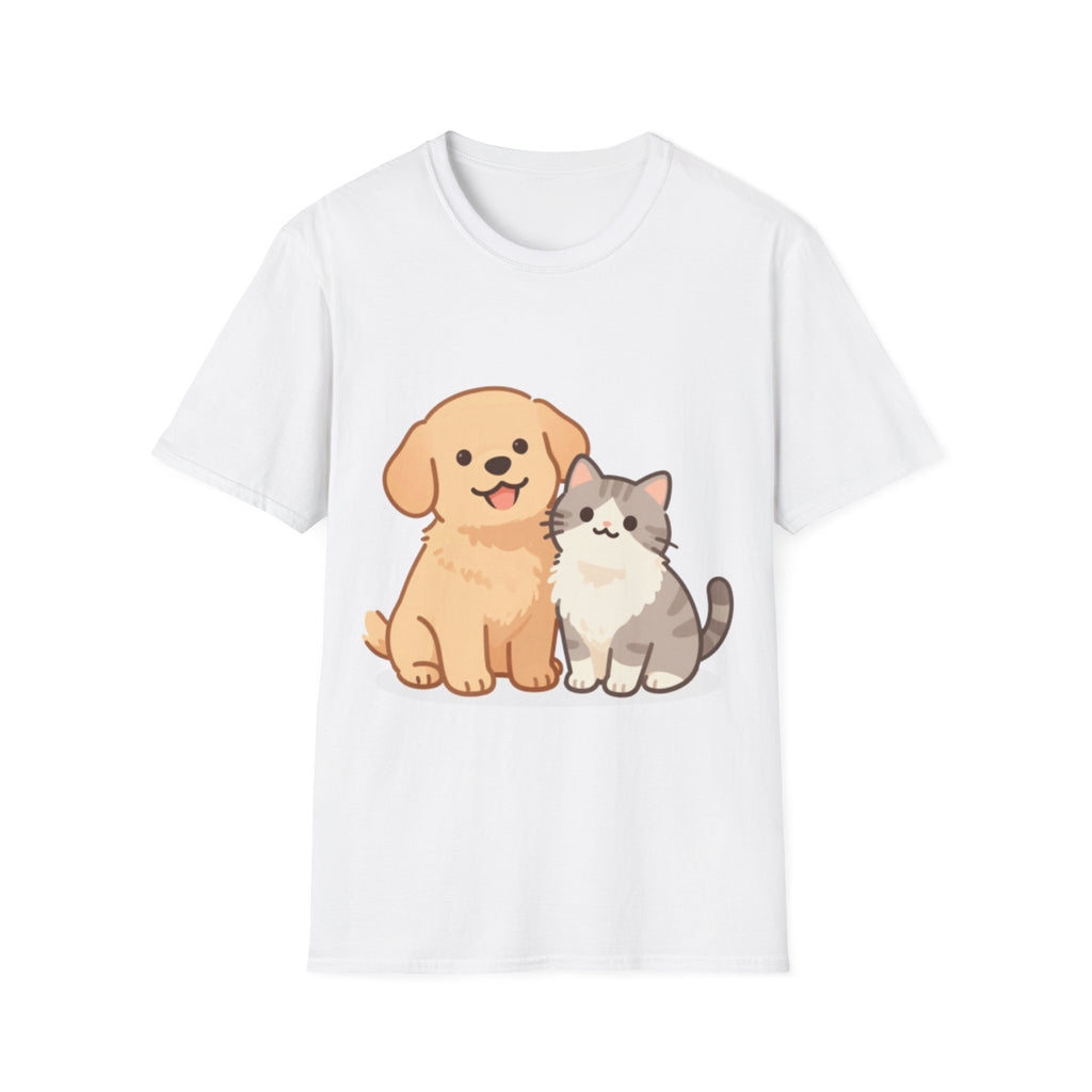 Cute Dog & Cat T-Shirt — Adorable Puppy and Kitty Graphic Tee