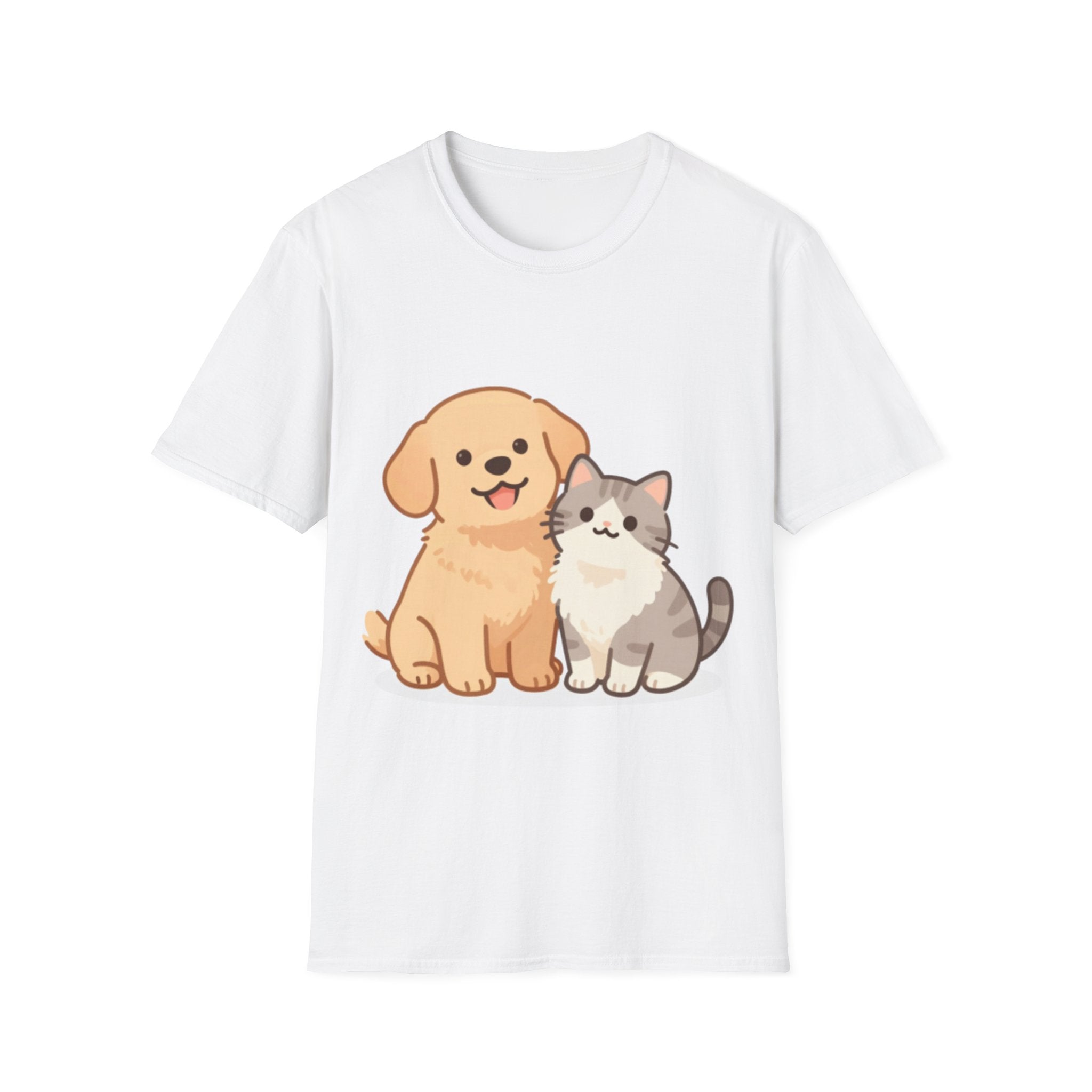 Cute Dog & Cat T-Shirt — Adorable Puppy and Kitty Graphic Tee