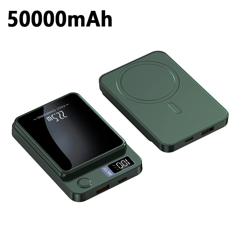 100000mAH Power Bank Magnetic Wireless 22.5W Ultra Capacity Super Fast Charging Magnetic Power Bank For Iphone15 Samsung Xiaomi.